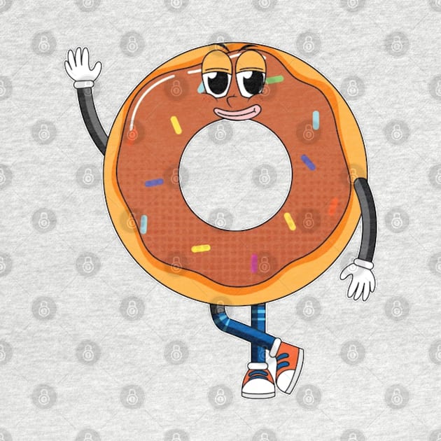 Donut cartoon character by TheDesigNook